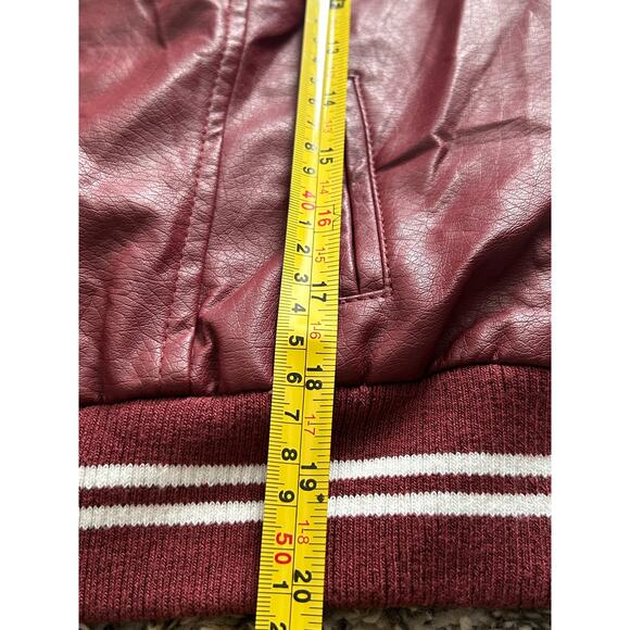 Womens Wet Seal Hooded Sweater Burgundy & Gray Color Size M Sleeveless - Picture 7 of 7